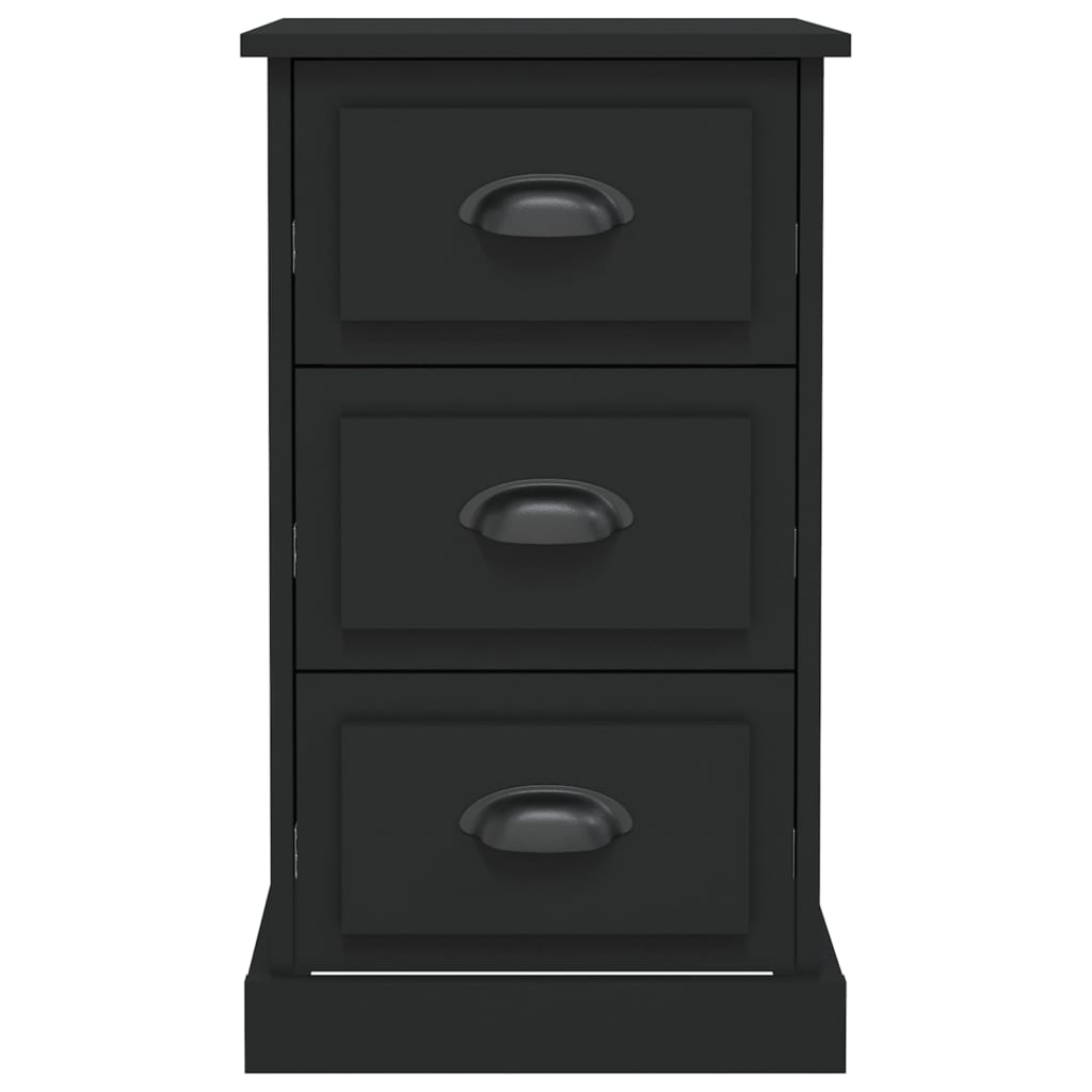 Bedside Cabinet Black 39x39x67 cm Engineered Wood