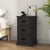 Bedside Cabinet Black 39x39x67 cm Engineered Wood