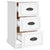 Bedside Cabinet High Gloss White 39x39x67 cm Engineered Wood