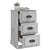 Bedside Cabinet Concrete Grey 39x39x67 cm Engineered Wood