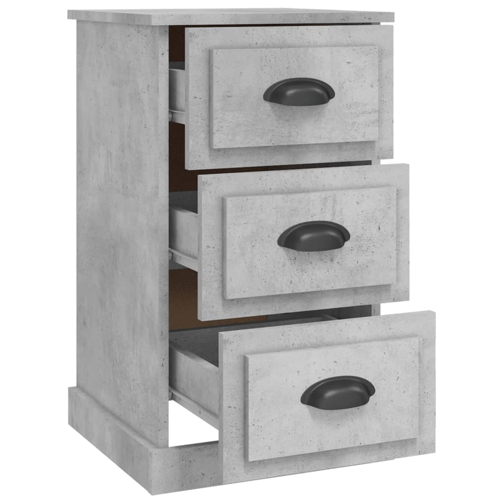 Bedside Cabinet Concrete Grey 39x39x67 cm Engineered Wood