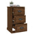 Bedside Cabinet Brown Oak 39x39x67 cm Engineered Wood