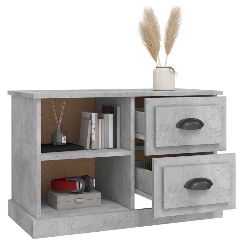 TV Cabinet Concrete Grey 73x35.5x47.5 cm Engineered Wood