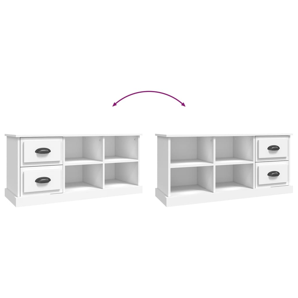 TV Cabinet White 102x35.5x47.5 cm Engineered Wood