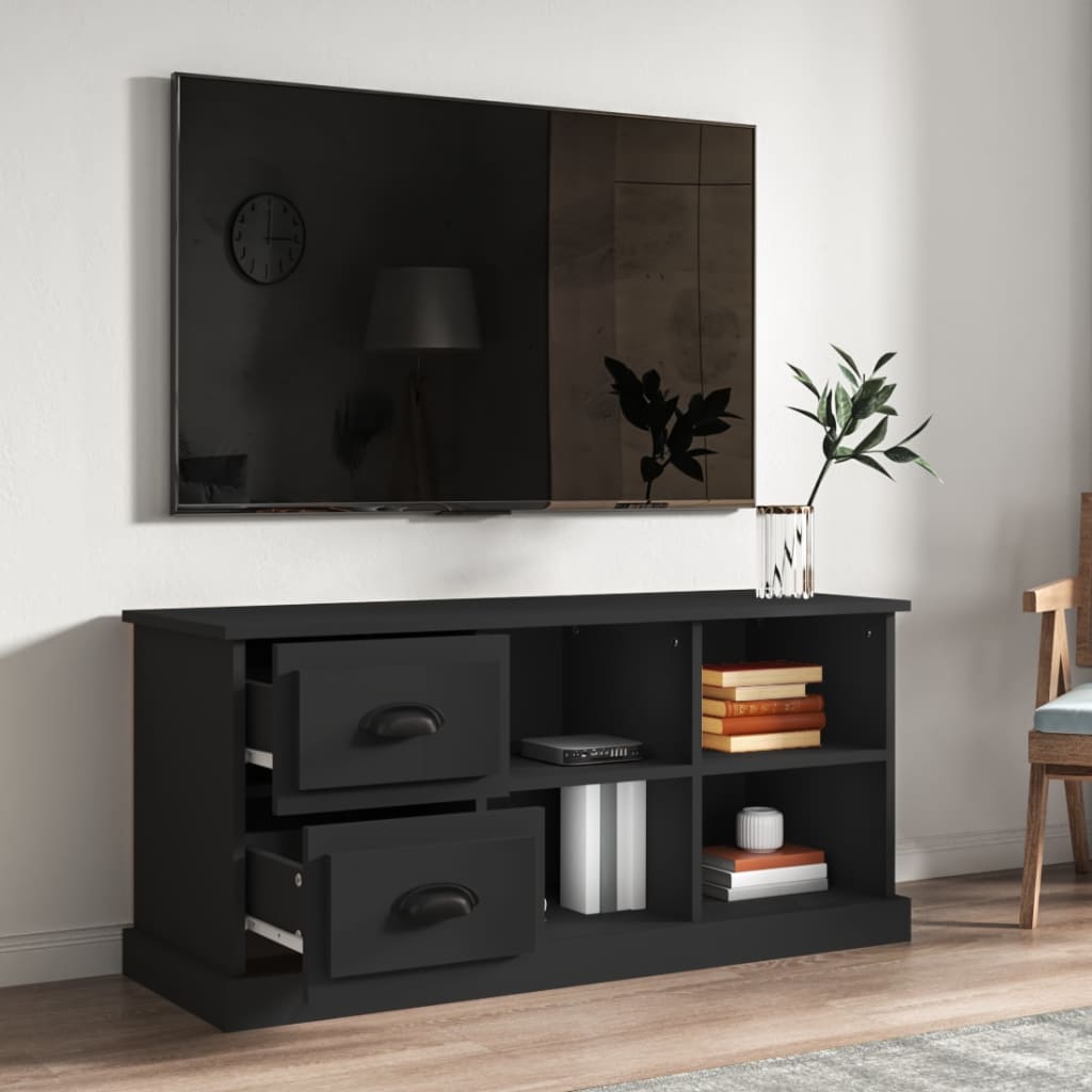 TV Cabinet Black 102x35.5x47.5 cm Engineered Wood