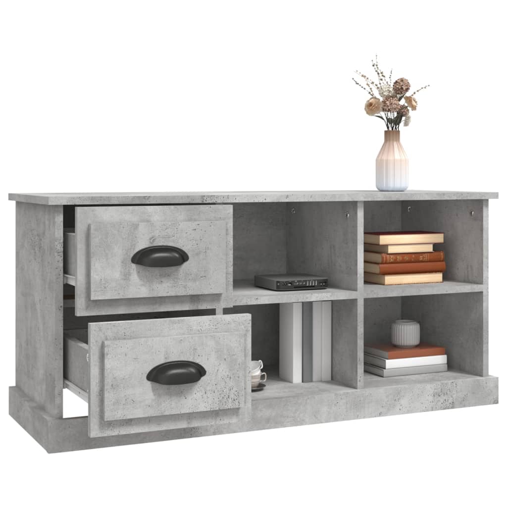 TV Cabinet Concrete Grey 102x35.5x47.5 cm Engineered Wood