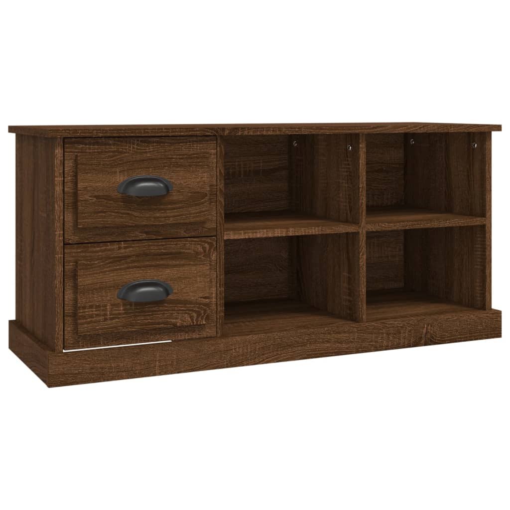 TV Cabinet Brown Oak 102x35.5x47.5 cm Engineered Wood