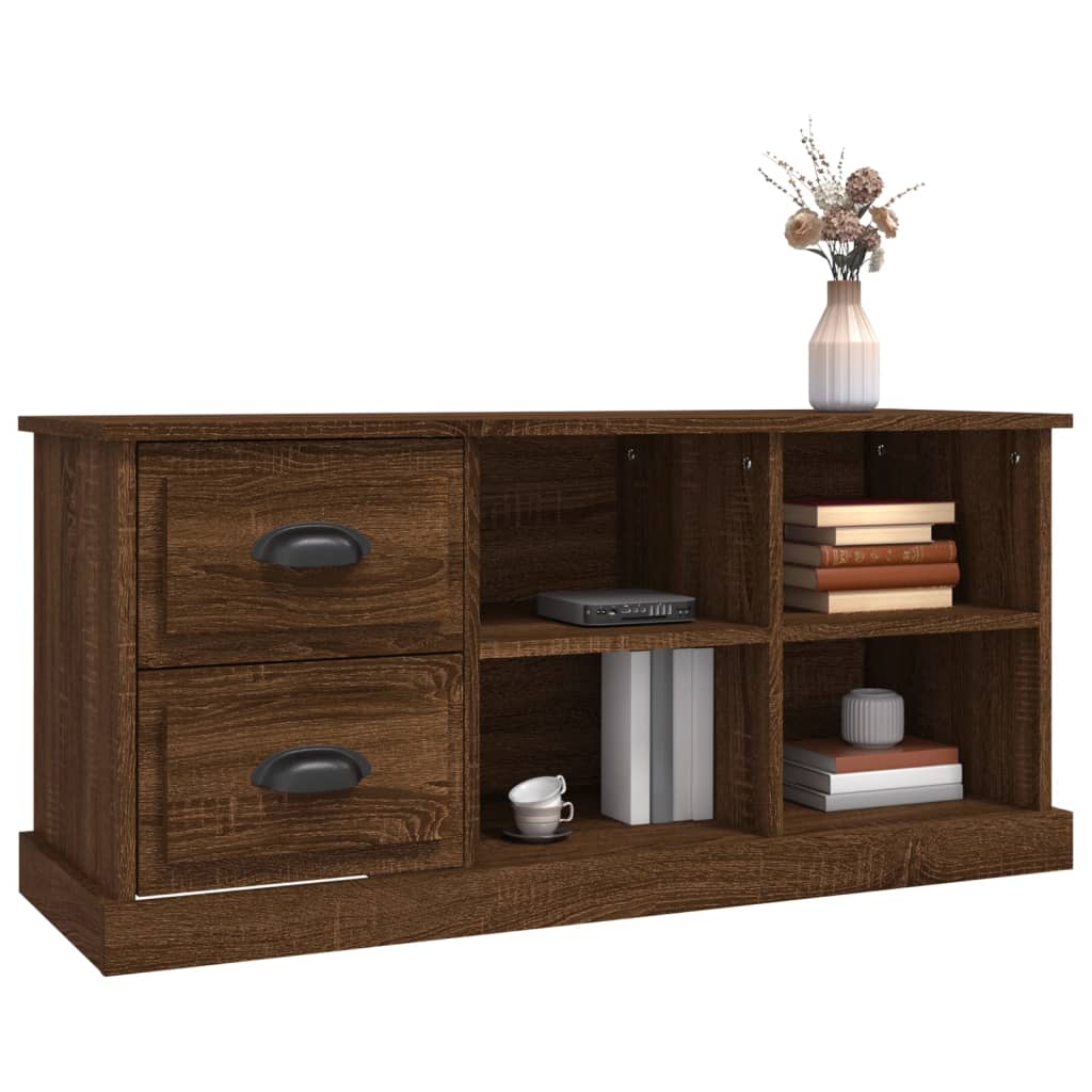 TV Cabinet Brown Oak 102x35.5x47.5 cm Engineered Wood