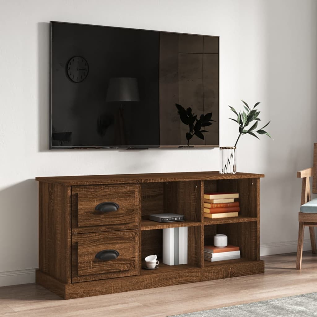 TV Cabinet Brown Oak 102x35.5x47.5 cm Engineered Wood