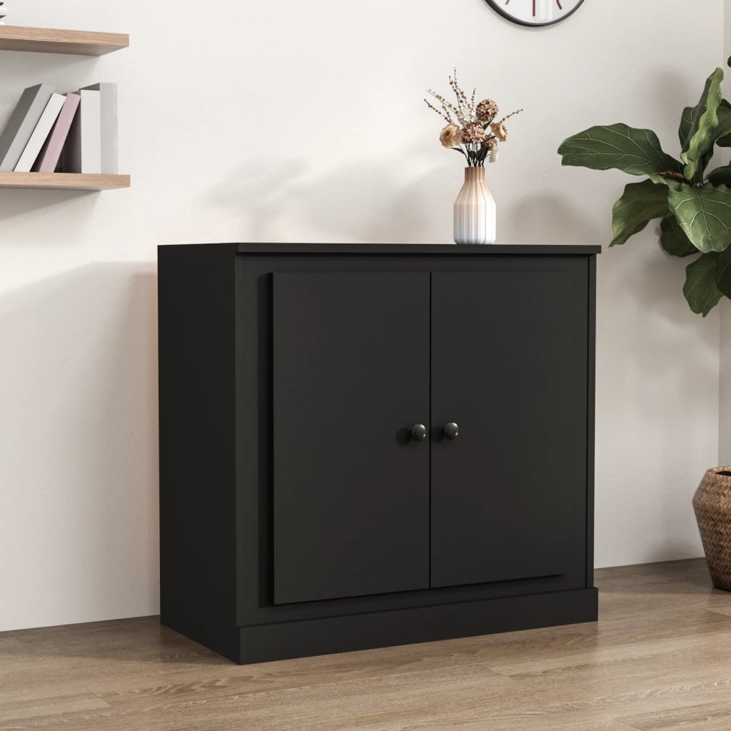 Sideboard Black 70x35.5x67.5 cm Engineered Wood