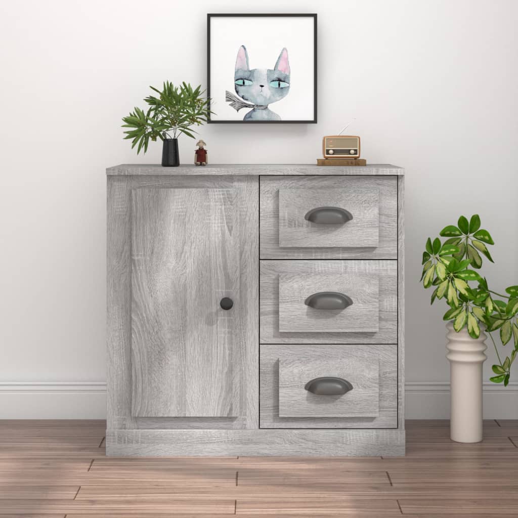 Sideboard Grey Sonoma 70x35.5x67.5 cm Engineered Wood