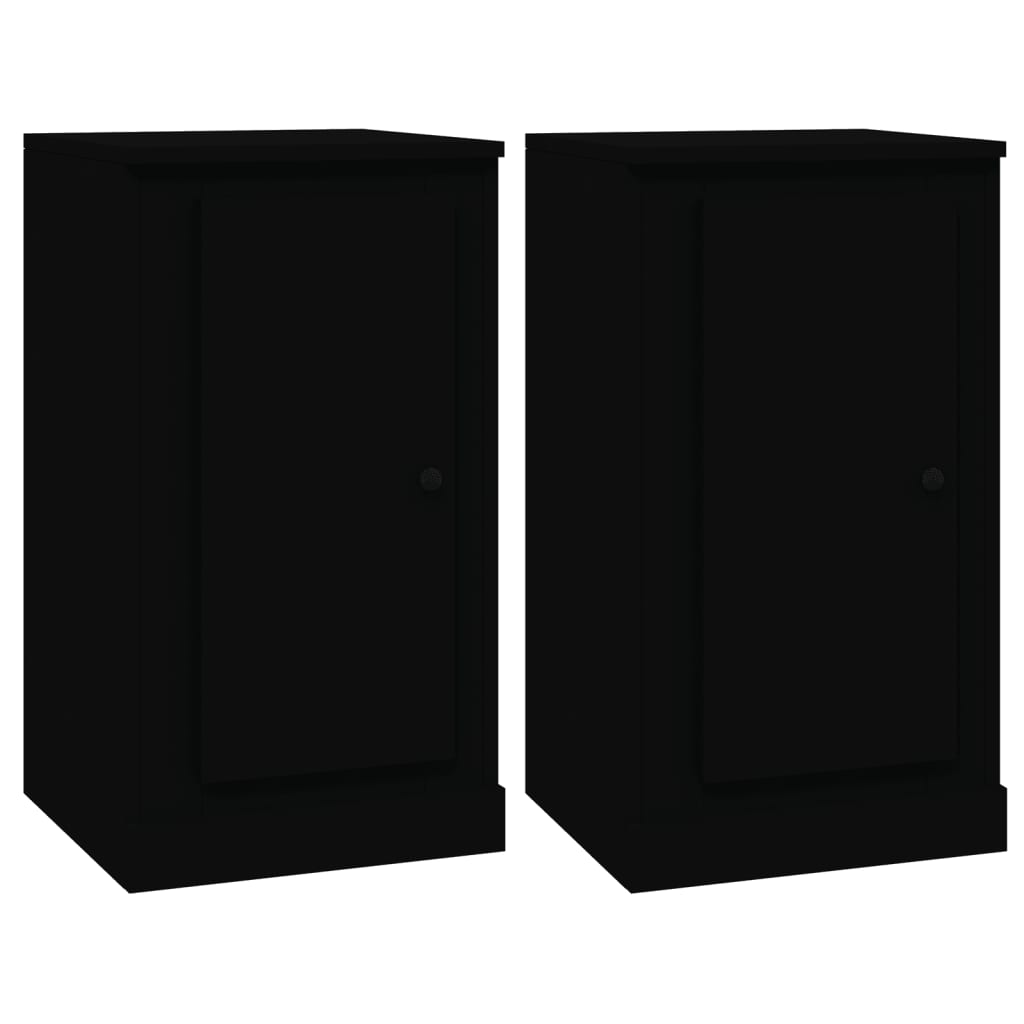 Sideboards 2 pcs Black 37.5x35.5x67.5 cm Engineered Wood