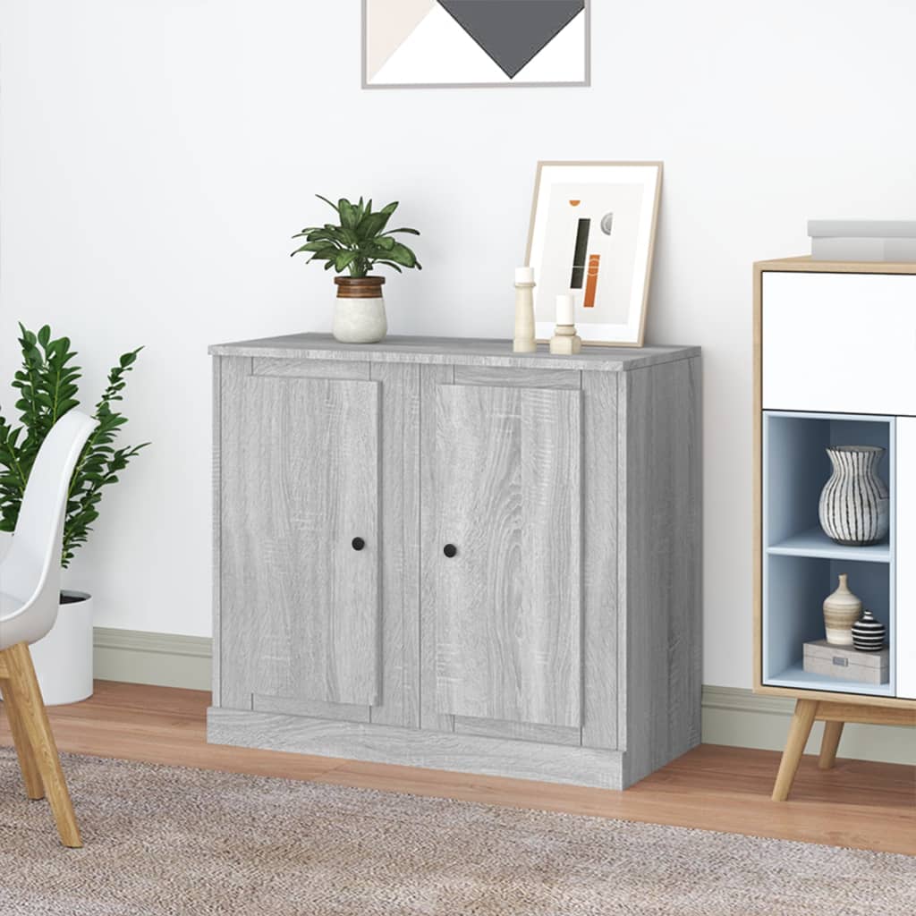 Sideboards 2 pcs Grey Sonoma 37.5x35.5x67.5 cm Engineered Wood