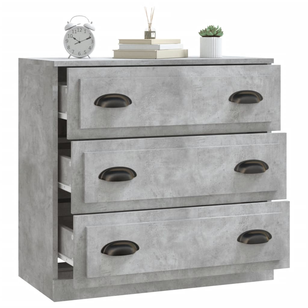 Sideboard Concrete Grey 70x35.5x67.5 cm Engineered Wood