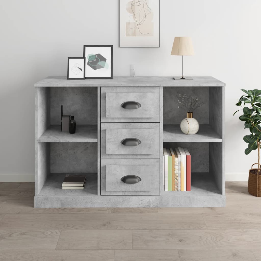 Sideboard Concrete Grey 104.5x35.5x67.5 cm Engineered Wood