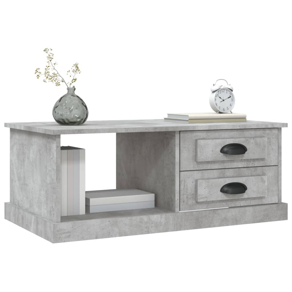 Coffee Table Concrete Grey 90x50x35 cm Engineered Wood