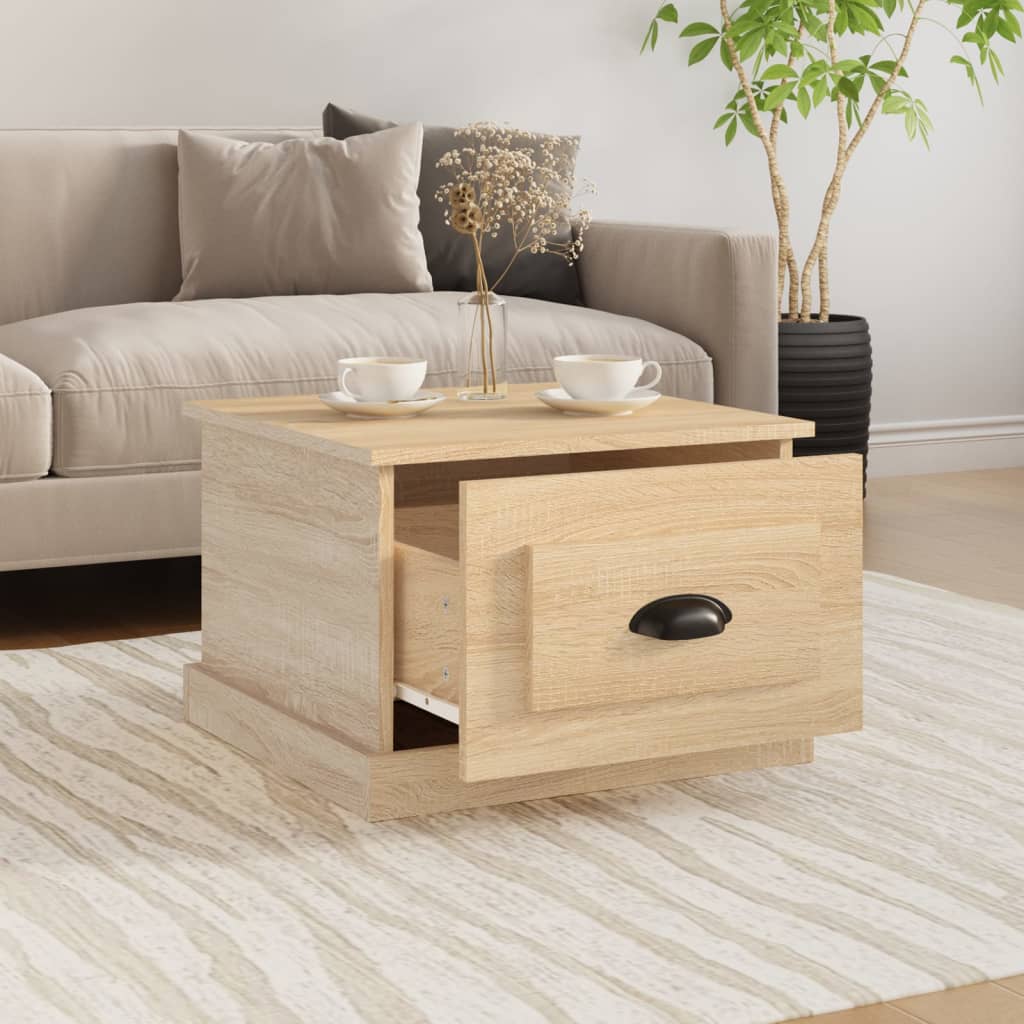 Coffee Table Sonoma Oak 50x50x35 cm Engineered Wood