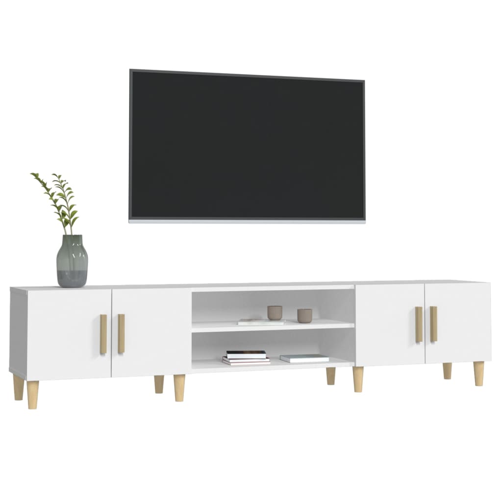 TV Cabinet White 180x31.5x40 cm Engineered Wood