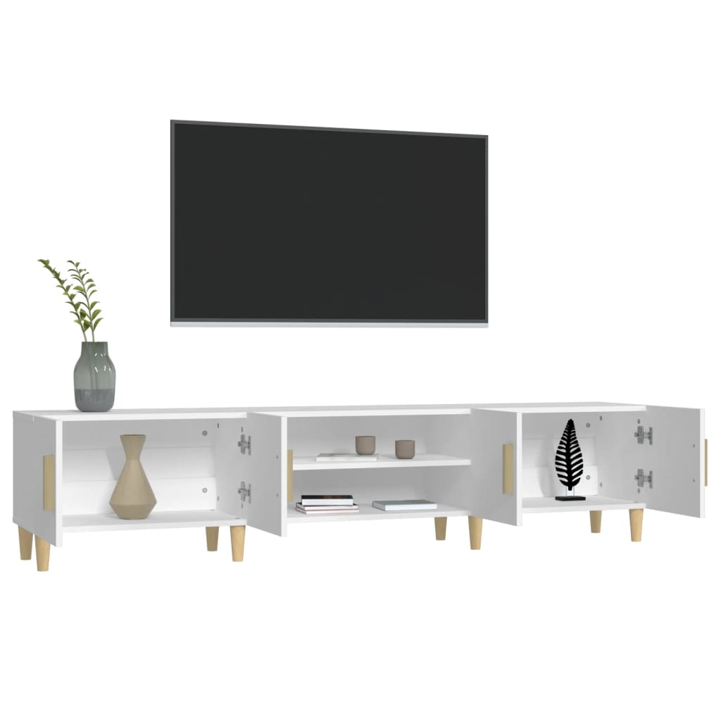 TV Cabinet White 180x31.5x40 cm Engineered Wood