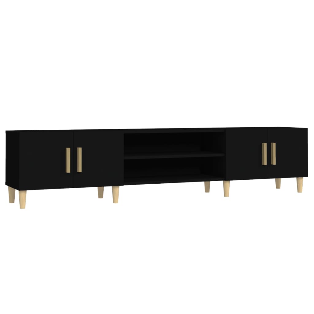 TV Cabinet Black 180x31.5x40 cm Engineered Wood