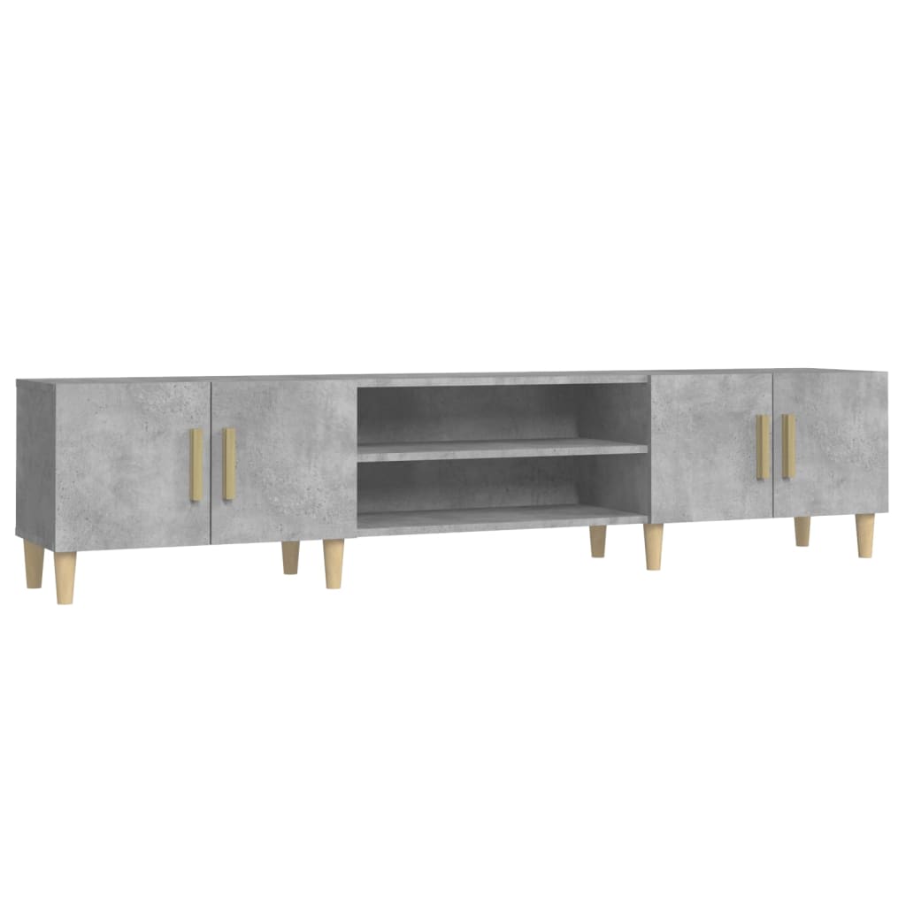 TV Cabinet Concrete Grey 180x31.5x40 cm Engineered Wood