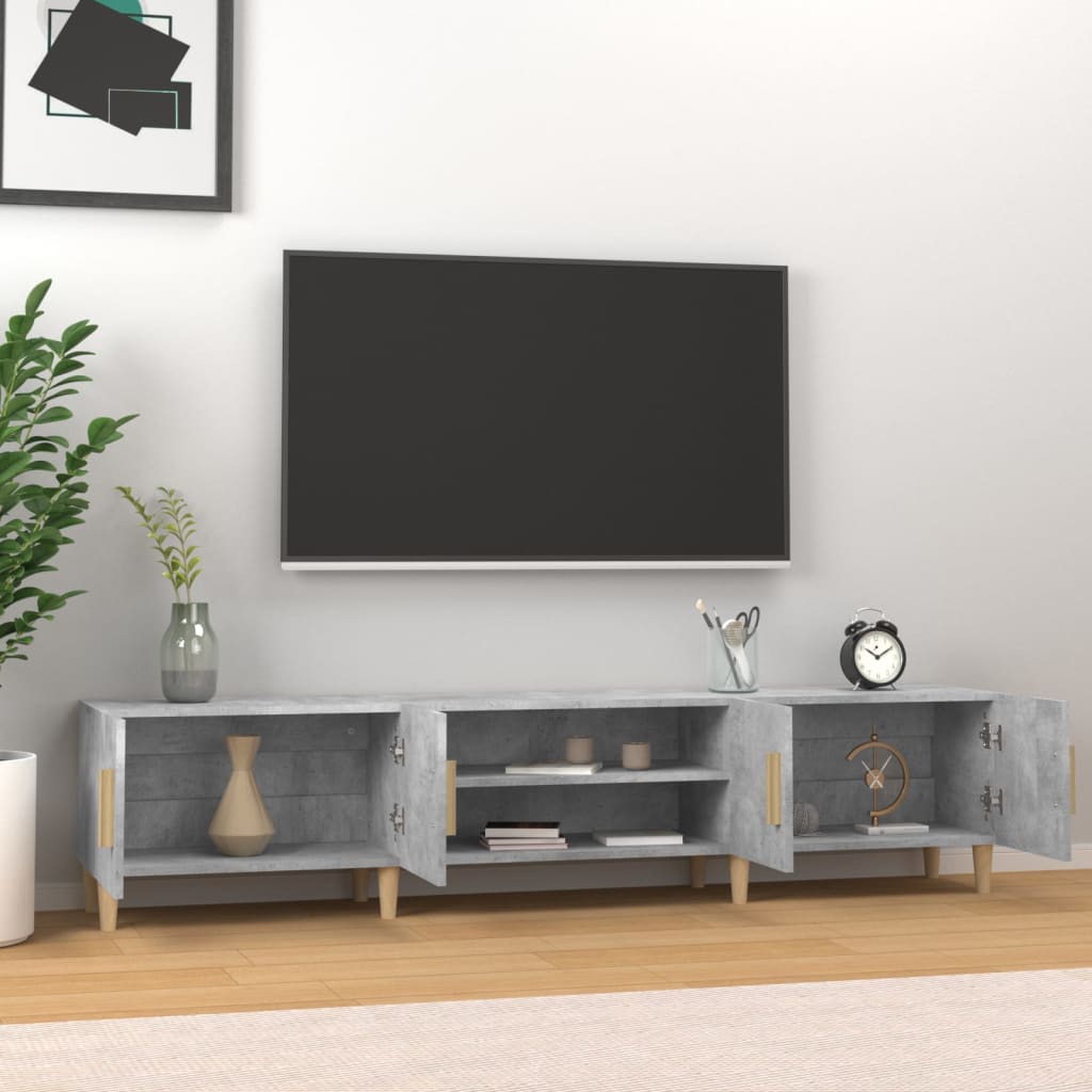 TV Cabinet Concrete Grey 180x31.5x40 cm Engineered Wood