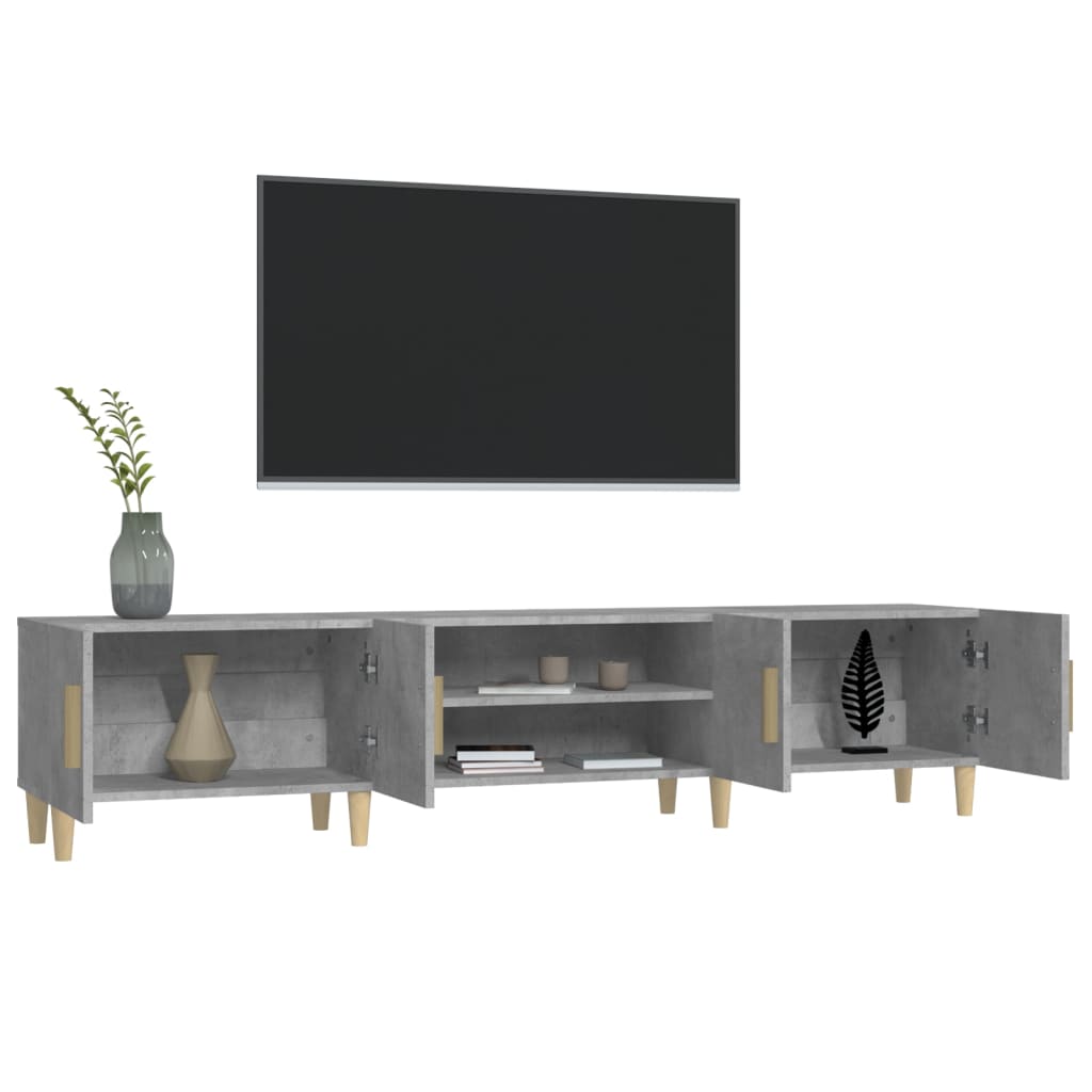 TV Cabinet Concrete Grey 180x31.5x40 cm Engineered Wood