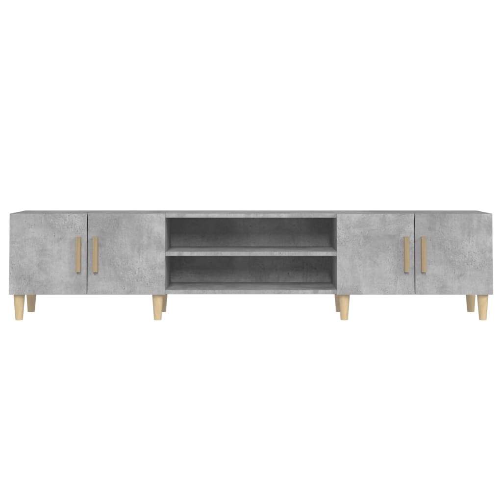 TV Cabinet Concrete Grey 180x31.5x40 cm Engineered Wood