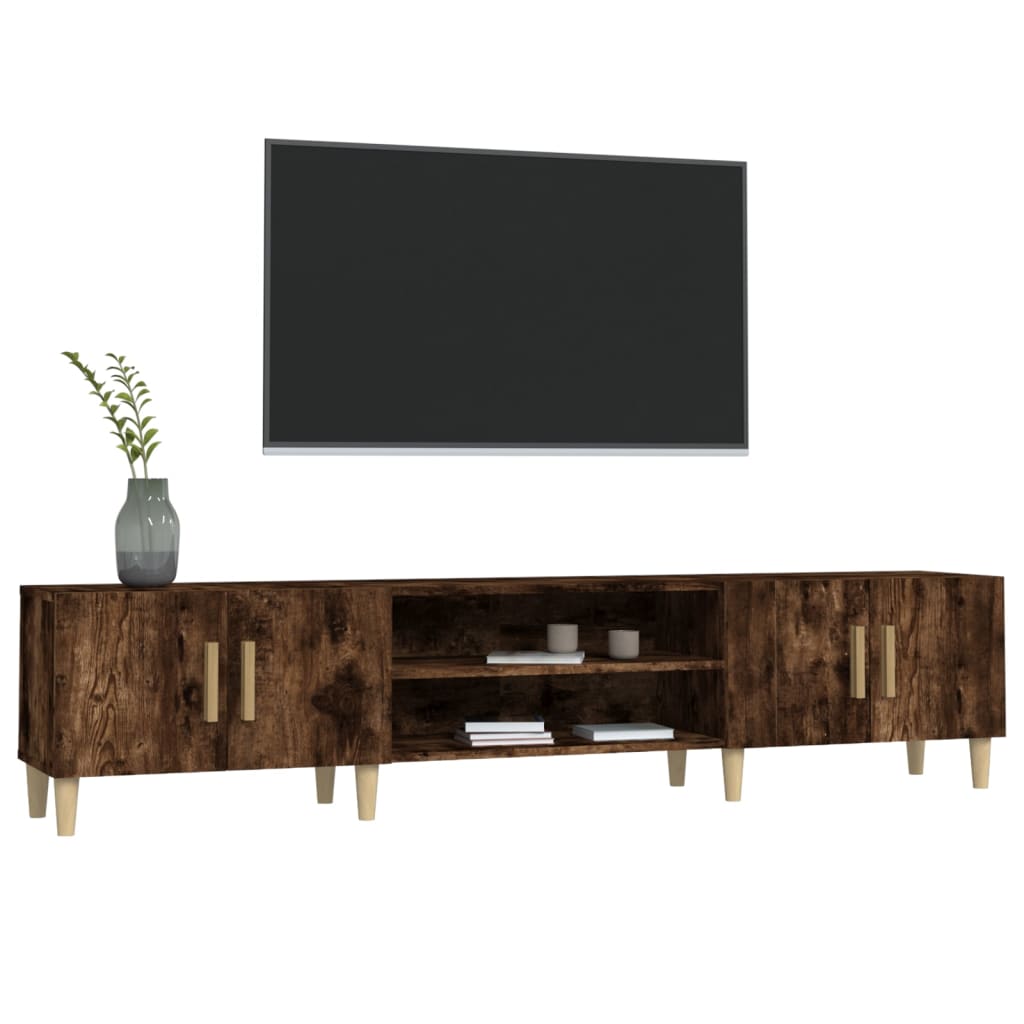 TV Cabinet Smoked Oak 180x31.5x40 cm Engineered Wood