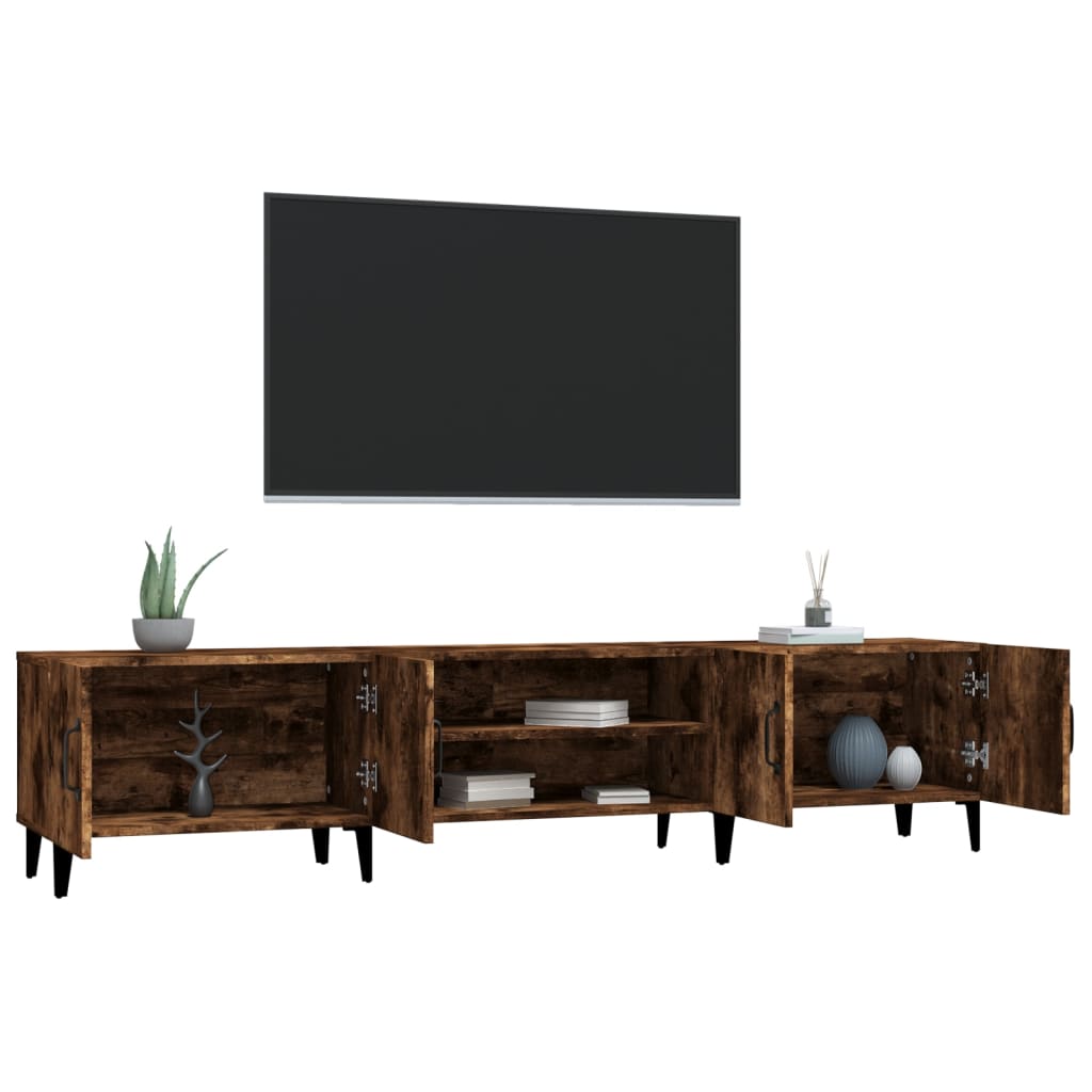 TV Cabinet Smoked Oak 180x31.5x40 cm Engineered Wood