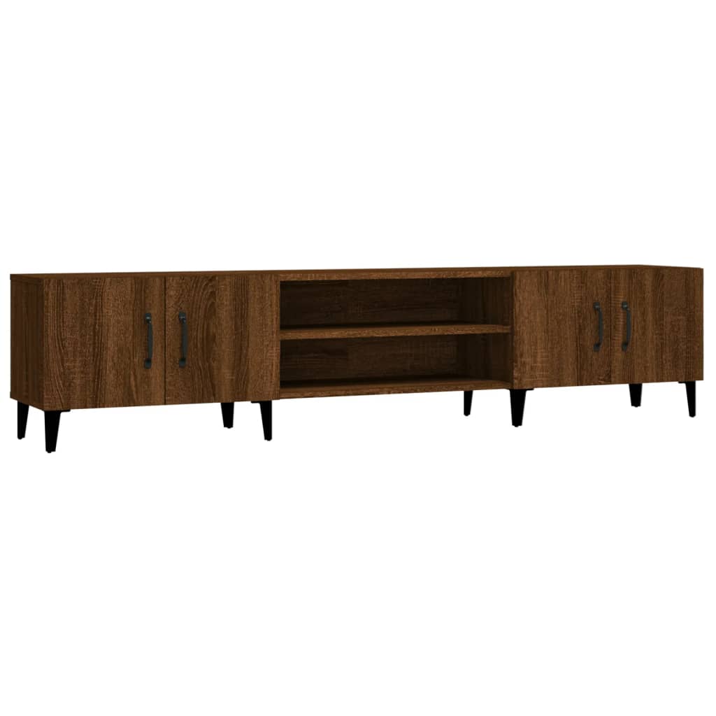 TV Cabinet Brown Oak 180x31.5x40 cm Engineered Wood