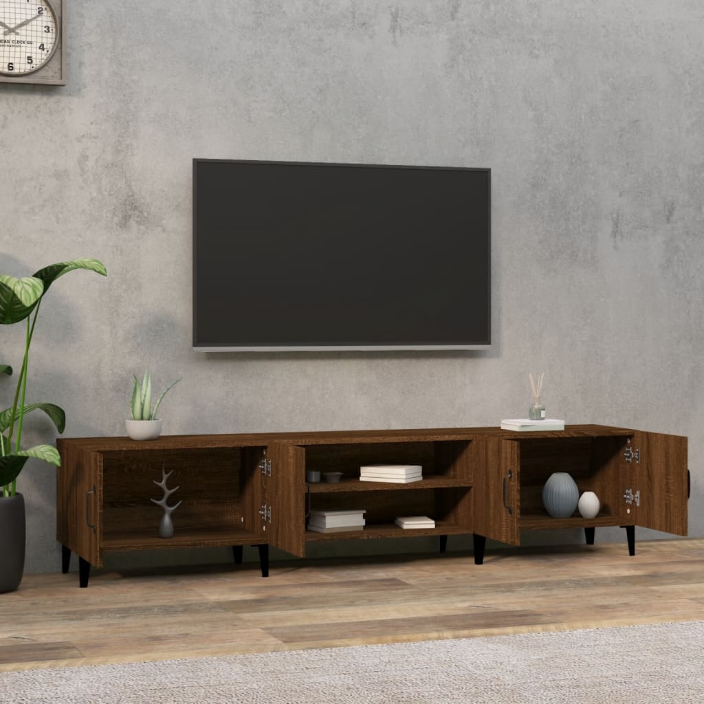 TV Cabinet Brown Oak 180x31.5x40 cm Engineered Wood