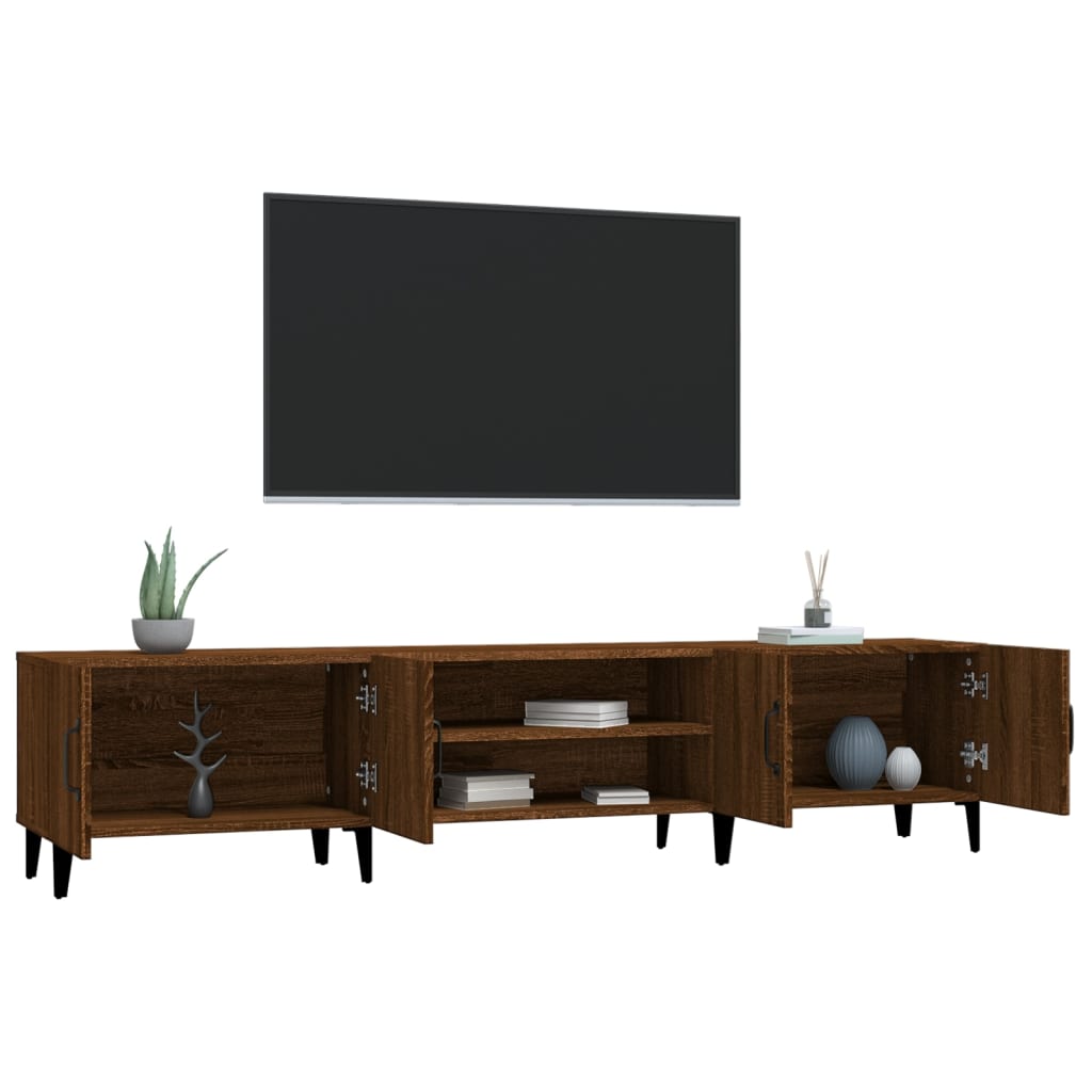 TV Cabinet Brown Oak 180x31.5x40 cm Engineered Wood