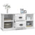 TV Cabinet High Gloss White 99.5x35.5x48 cm Engineered Wood