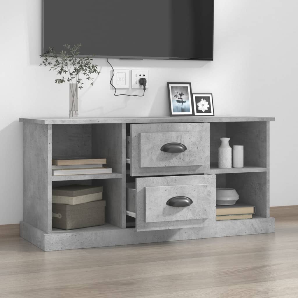 TV Cabinet Concrete Grey 99.5x35.5x48 cm Engineered Wood