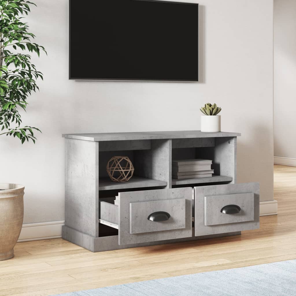 TV Cabinet Concrete Grey 80x35x50 cm Engineered Wood