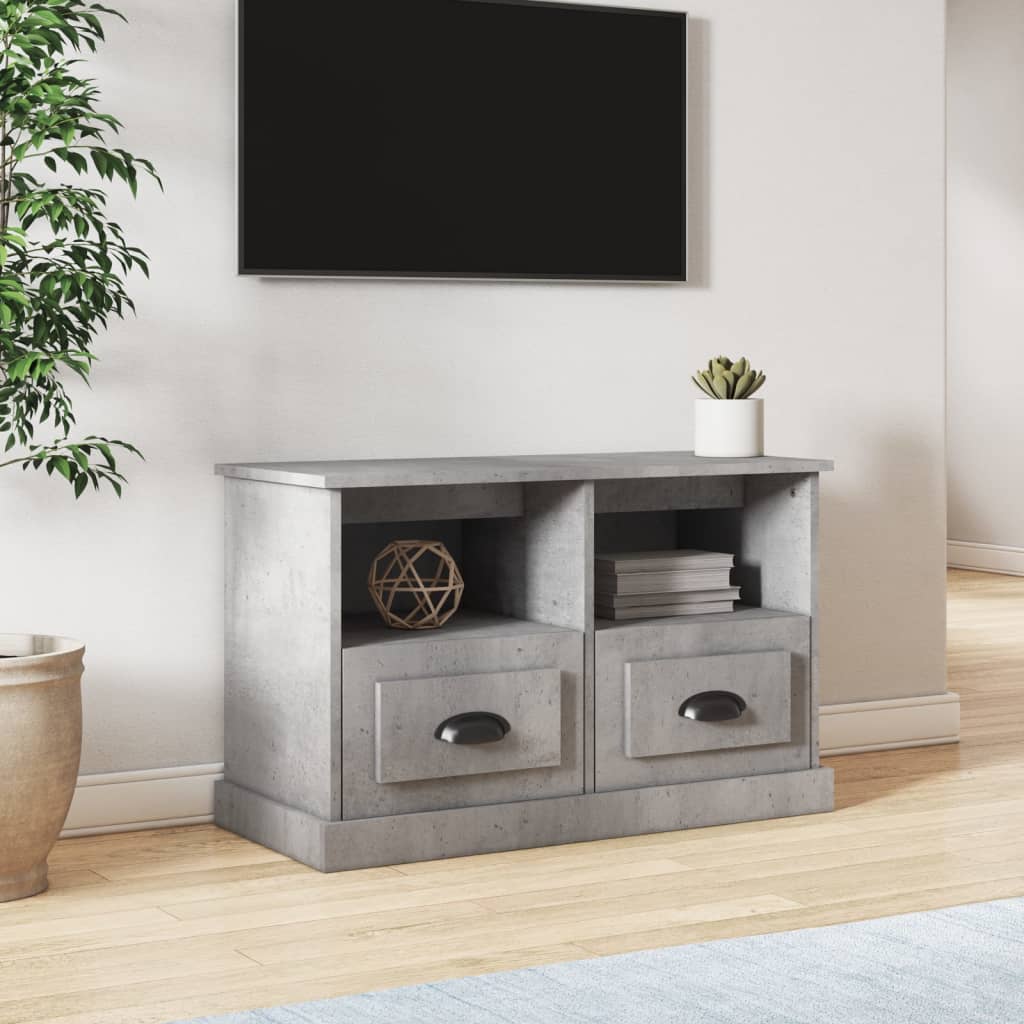 TV Cabinet Concrete Grey 80x35x50 cm Engineered Wood