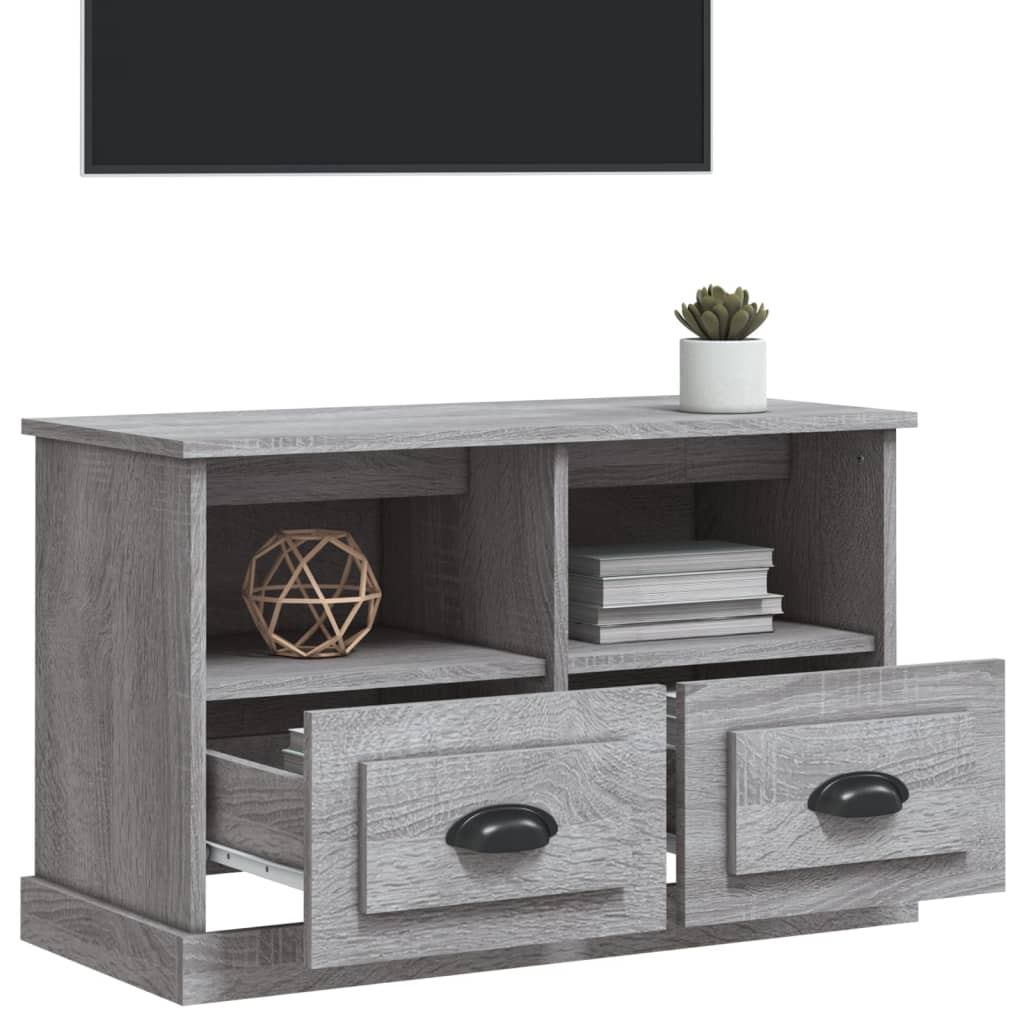 TV Cabinet Grey Sonoma 80x35x50 cm Engineered Wood