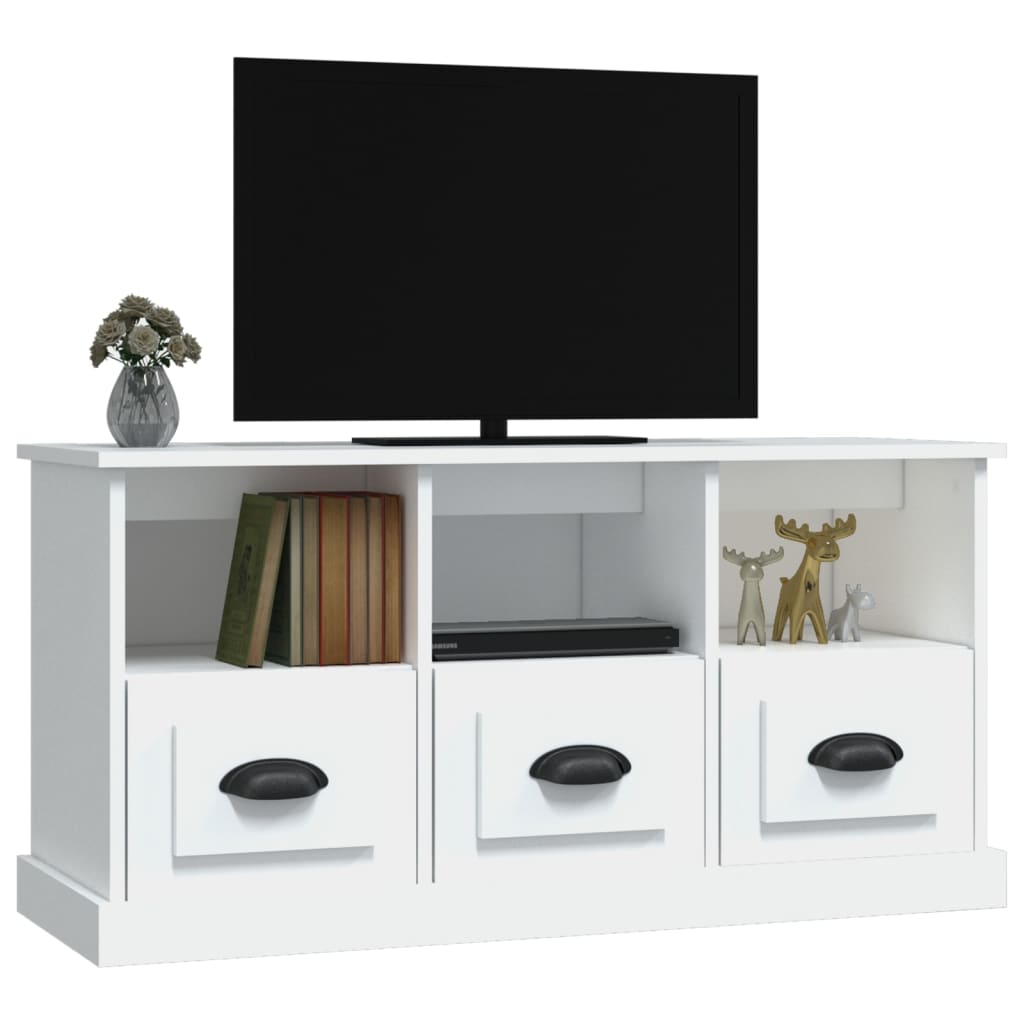 TV Cabinet White 100x35x50 cm Engineered Wood