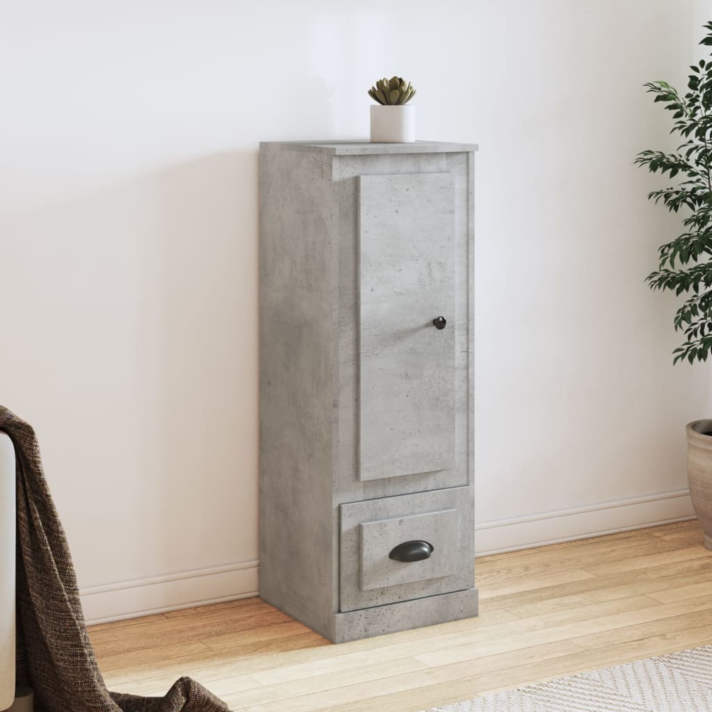 Highboard Concrete Grey 36x35.5x103.5 cm Engineered Wood