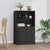 Highboard Black 60x35.5x103.5 cm Engineered Wood