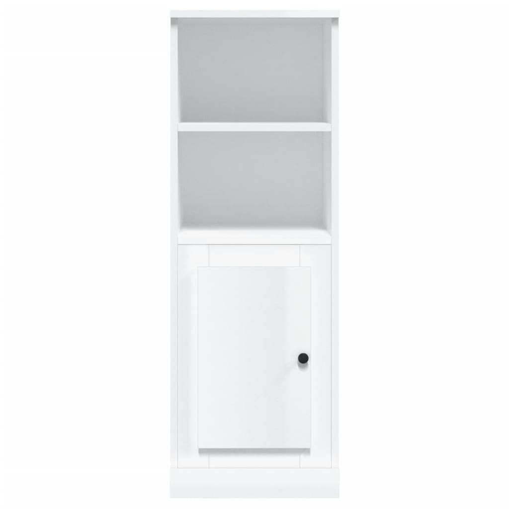 Highboard High Gloss White 36x35.5x103.5 cm Engineered Wood