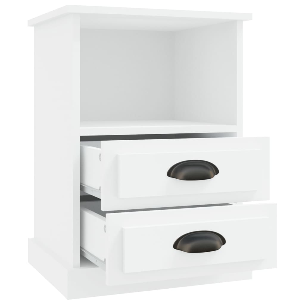 Bedside Cabinets 2 pcs White 43x36x60 cm