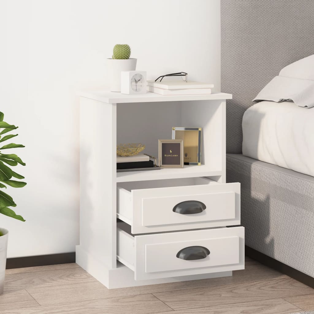 Bedside Cabinets 2 pcs White 43x36x60 cm