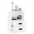 Bedside Cabinet High Gloss White 43x36x60 cm