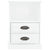 Bedside Cabinet High Gloss White 43x36x60 cm