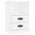 Bedside Cabinets 2 pcs High Gloss White 43x36x60 cm