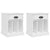 Bedside Cabinets 2 pcs White 43x36x50 cm