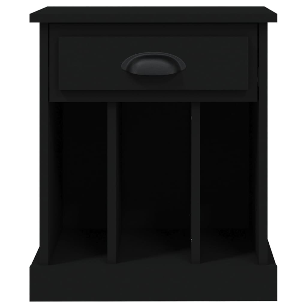 Bedside Cabinet Black 43x36x50 cm