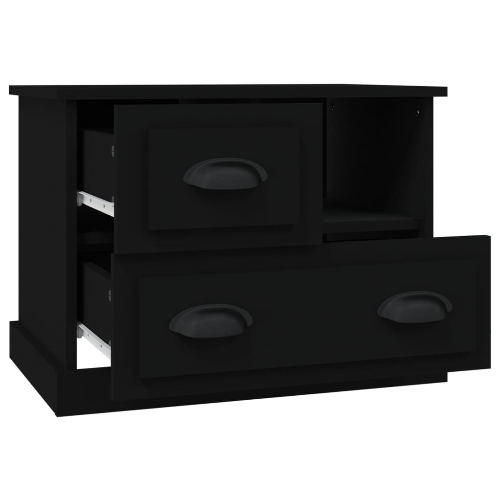 Bedside Cabinet Black 60x39x45 cm